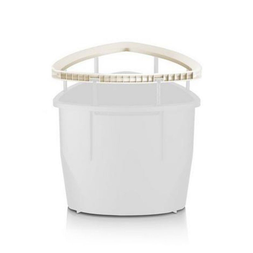 Ободок для кашпо Lechuza "Delta white high gloss" (пластик), D30xH56 см