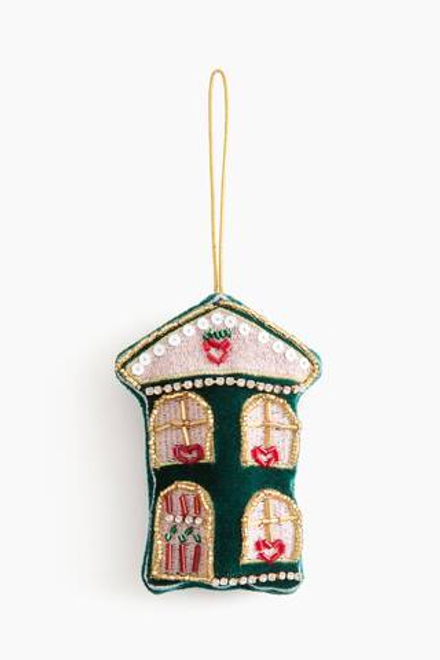 H&M ЕЛОЧНОЕ УКРАШЕНИЕ С ВЫШИВКОЙ, ТЕМНО-ЗЕЛЕНЫЙ