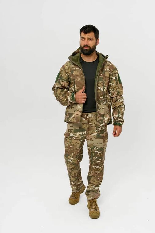 Костюм тактический утепленный Softshell Мультикам -softshell-multikam