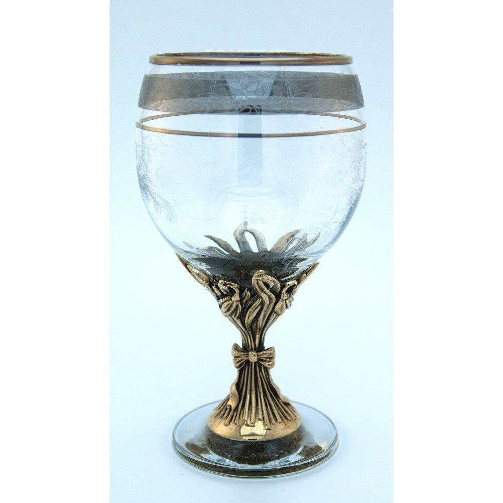 Набор бокалов 2шт. для вина Первоцвет в синей коробке