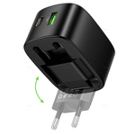 Складное зарядное устройство на Type-C Hoco CS102A PD30W+QC3.0 (black)