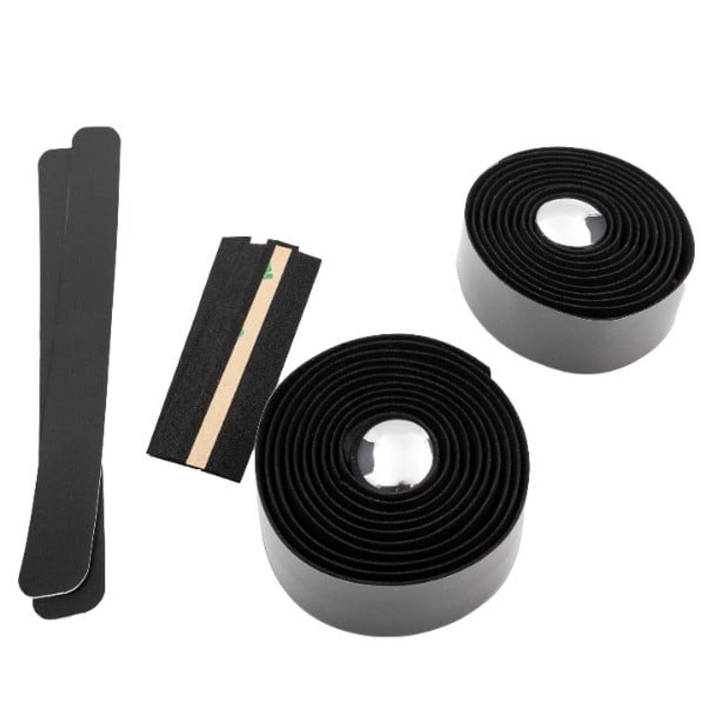 Обмотка руля VELO Kork корковая+крепеж+заглушки на руль 2х1600мм, черная (5-410271)