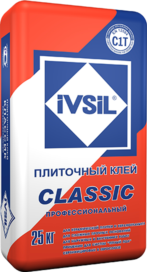 Клей для плитки IVSIL CLASSIC 25 кг.