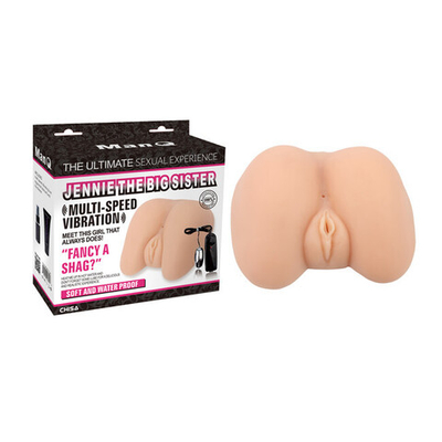 Мастурбатор вагина-анус с вибрацией Jennie The Big Sister (Цвет: телесный)