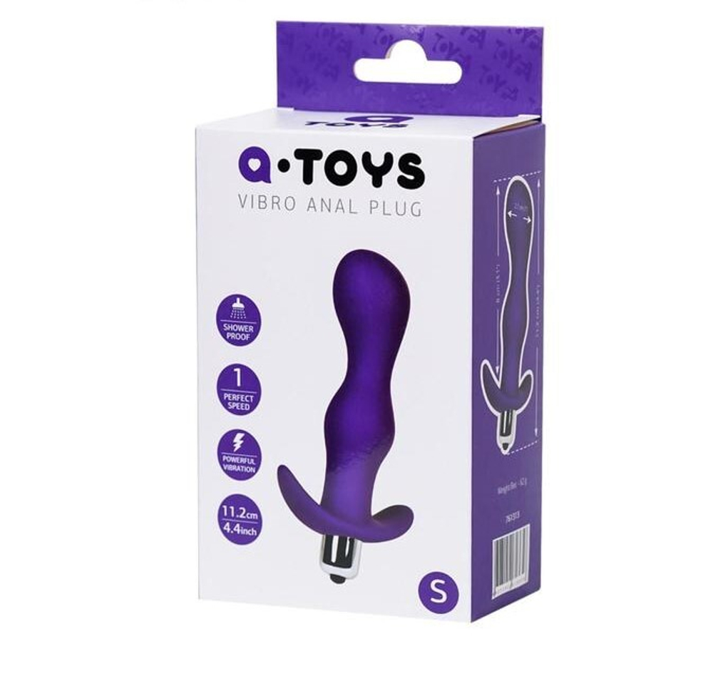 Анальная пробка  A-toys с вибрацией 11,2 см, d=2,7