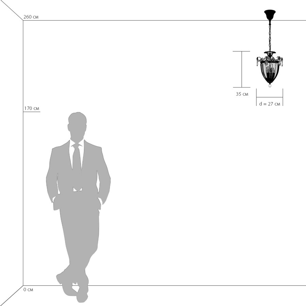 790031 Люстра SCHON 3x60W E14 Бронза