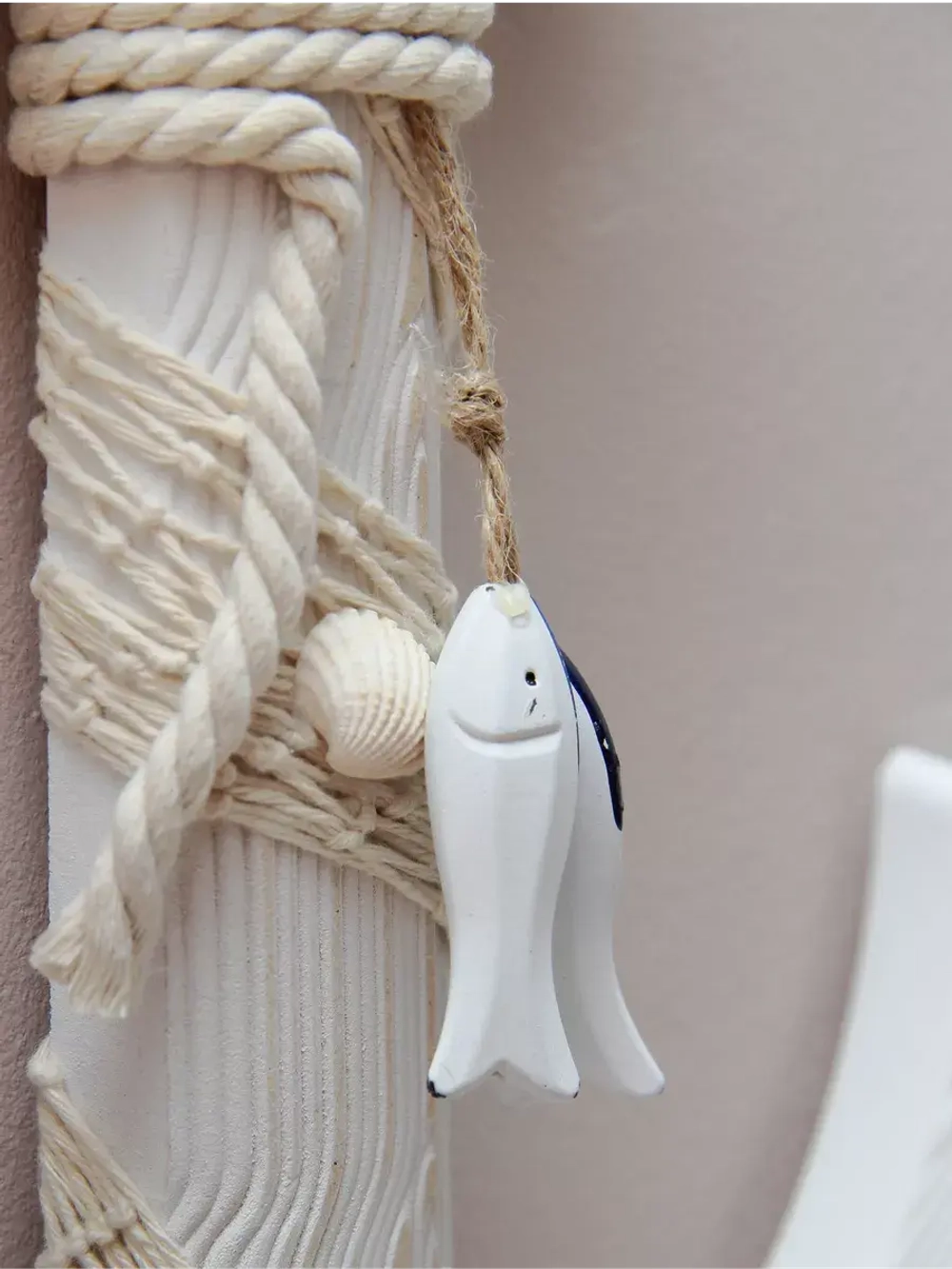 Декор на стену для интерьера "Якорь с канатом"