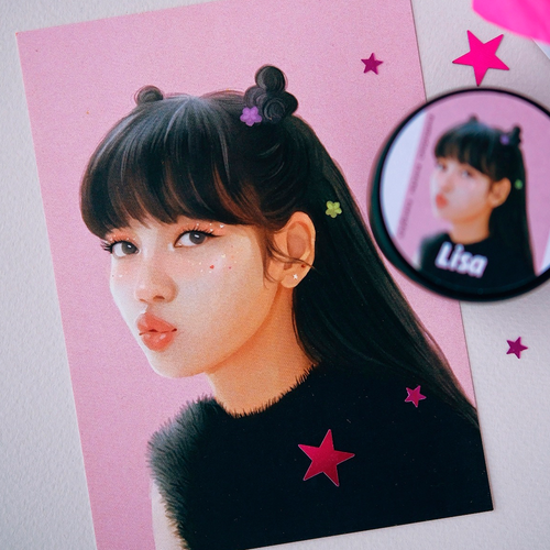 Открытка / Горящее сердце / BLACKPINK / Lisa