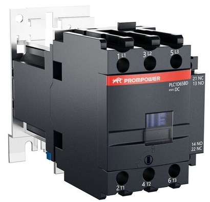 Контактор Prompower PLC1D65BD серии Pulse, ток 65А, 3 полюса, доп контакт 1НО+1НЗ, катушка 24DC