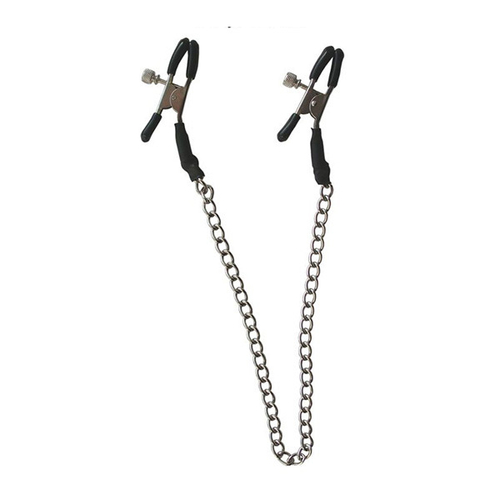 Зажимы на соски с серебристой цепочкой Bior Toys Sexy Friend SF-70140