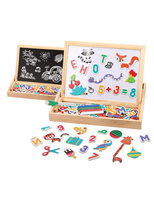 Бизи-чемоданчик ДОСКА ЗНАНИЙ доска для рисования,меловая ,фиг. на магнитах