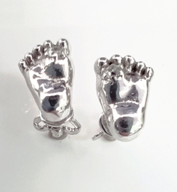 Серьги-пусеты Эстерелла, серебро, проба 925, родированные, с фианитом/Ф