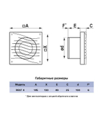 Вентилятор накладной REST D100 сетка обр.клапан тяг.выкл. ERA