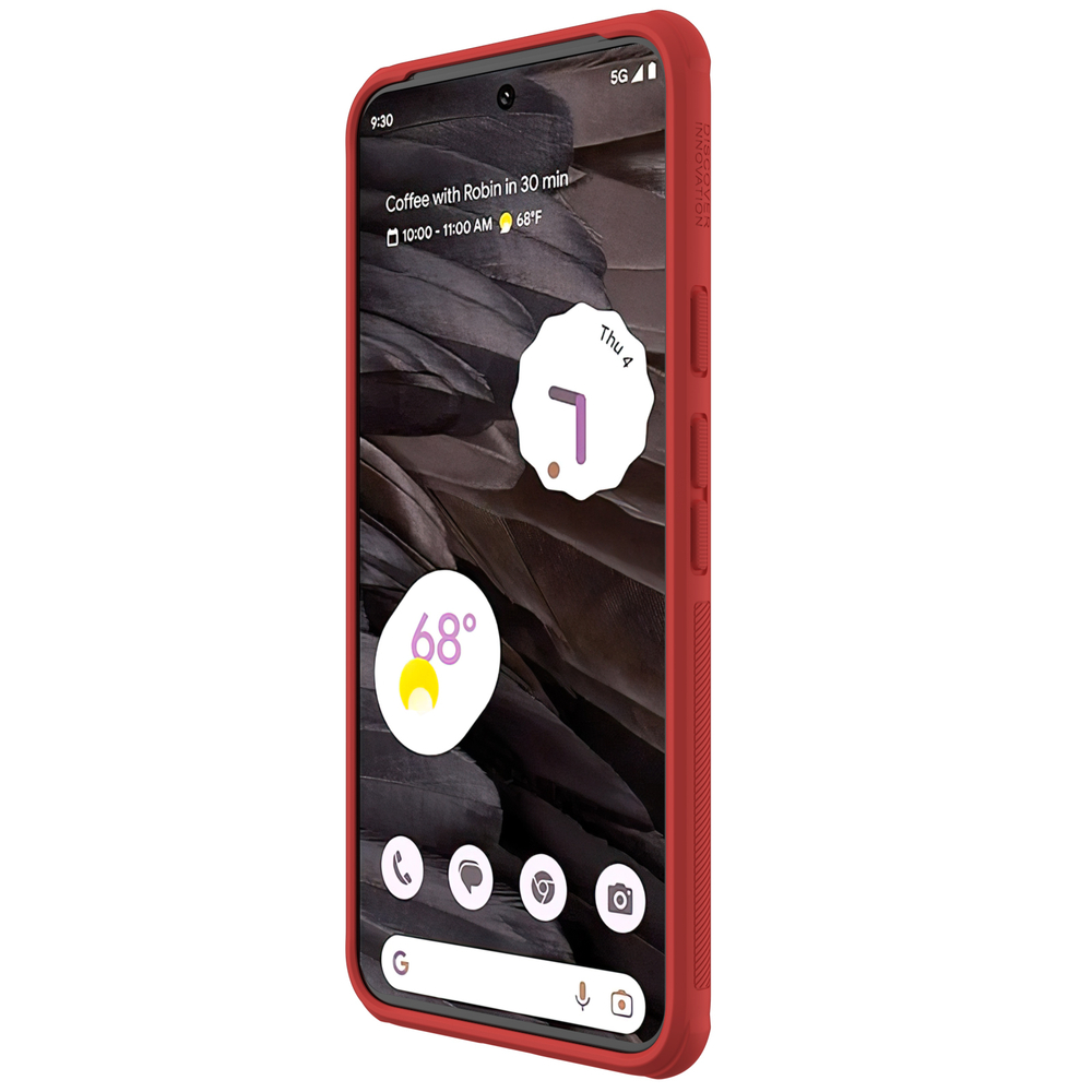 Чехол усиленный красного цвета от Nillkin для Google Pixel 8, серия Super Frosted Shield Pro
