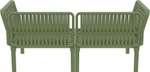 Диван пластиковый двухместный с подушками Siesta Contract Portofino Lounge, зеленый, темно-серый