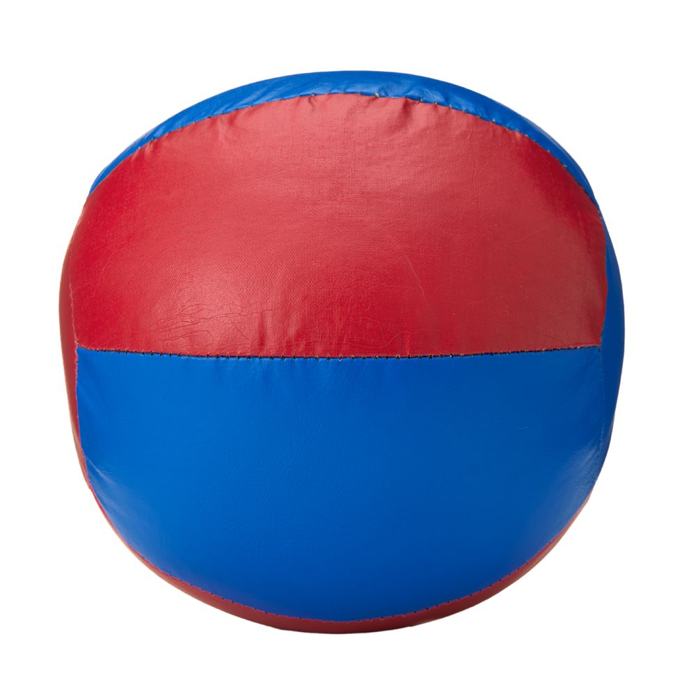 Медбол 3C146-K64, 4кг, иск.кожа, наполнитель резиновая крошка, диам. 21 см, маш сшивка, сине-красный