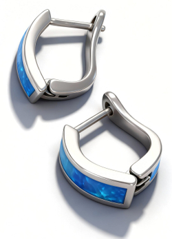 Ювелирные серьги из серебра 925 пробы с опалом