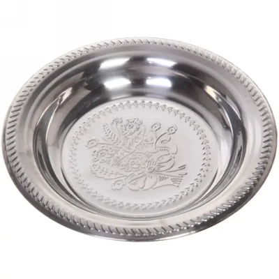 Поднос металлический «Цветы» 20см