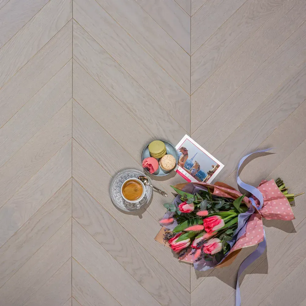 Инженерный паркет Coswick Дуб Серая Пейна (Paynes Grey) Шелковое масло ультраматовое