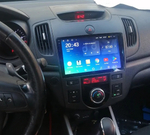 Магнитола для KIA Cerato 2 2008-2013 (климат, рамка черная) - FarCar BM9-2K-7093CLB монитор 9.5" 2K QLED на Android 14, TS10, 4+32Гб, CarPlay, 4G SIM-слот