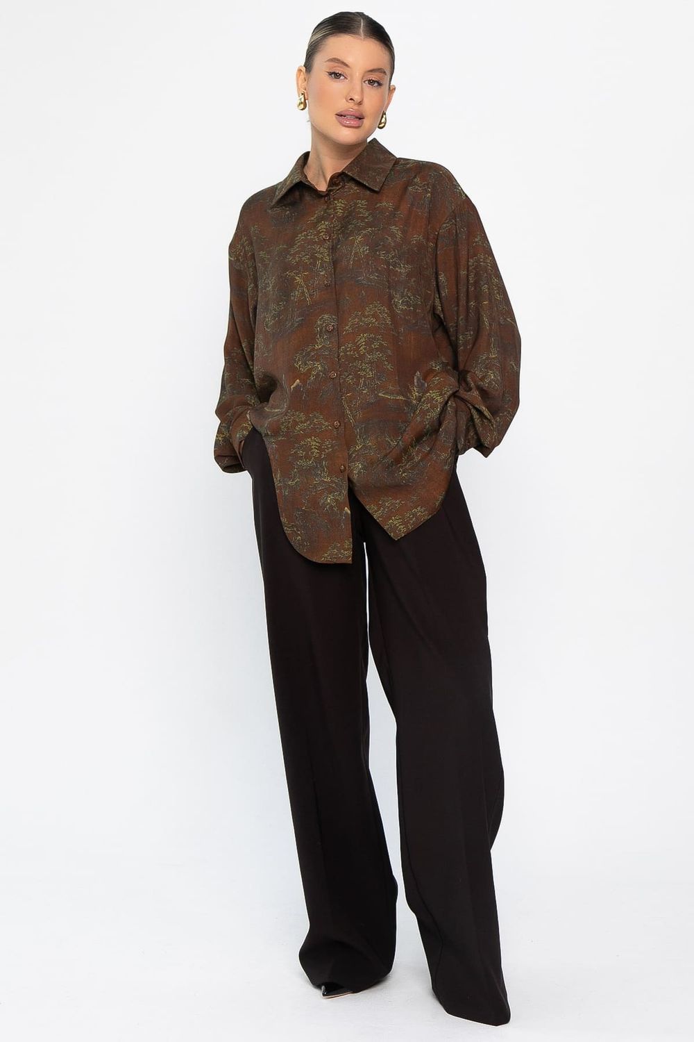 Блуза Тайна очарования (коричневая) Б14433-5М LT Collection