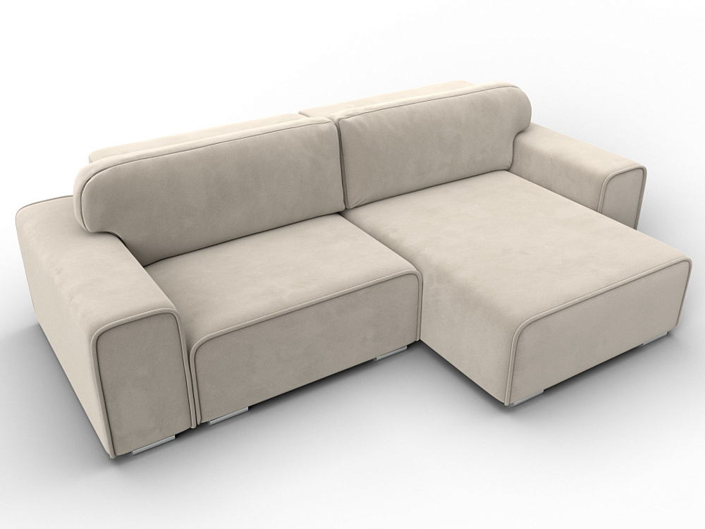 Диван угловой Лига-029 МИКРОВЕЛЬВЕТ Бежевый
