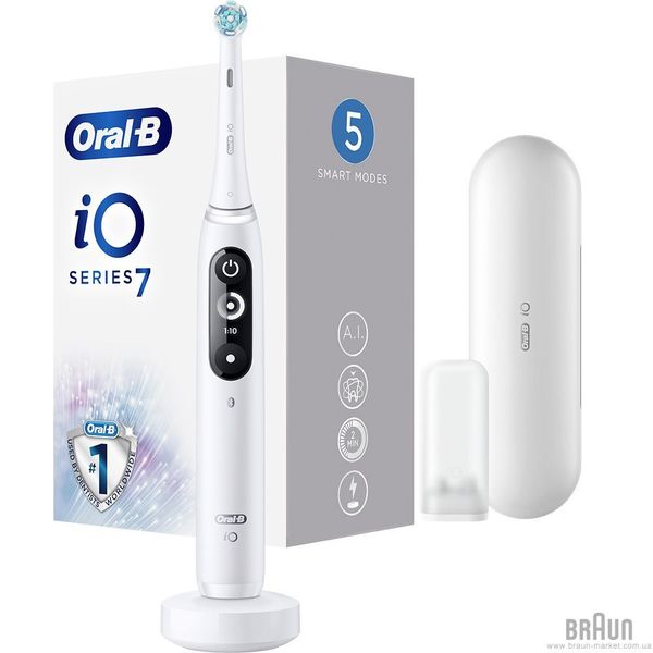 Электрическая зубная щетка Braun Oral-B iO Series 7 iOM7.1A1.1BD White Alabaster