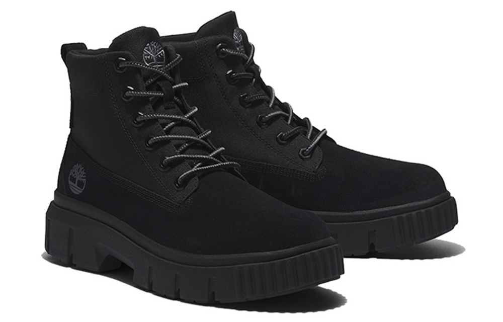 Timberland Leather Abrasion Resistant Crew Outdoor Boots Black