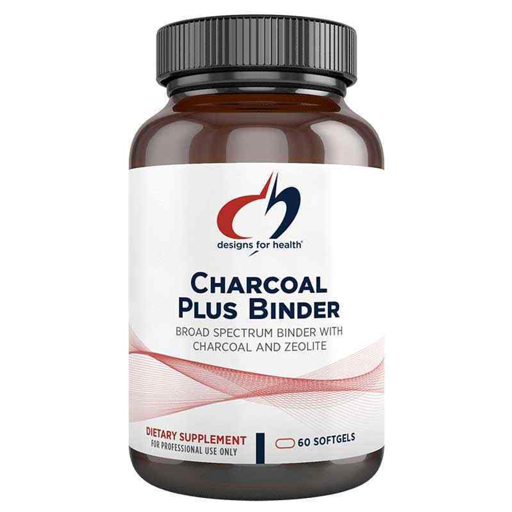 Designs For Health - Charcoal Plus Binder - 60 softgels