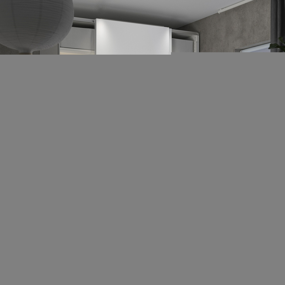 Шкаф-купе PAX HASVIC IKEA комбинация с 4 полками (белый)  210*50*240