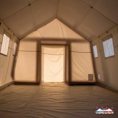 Пневмокаркасная всесезонная палатка «Универсал» 4×2,5×2,5 м — из ПВХ, красная