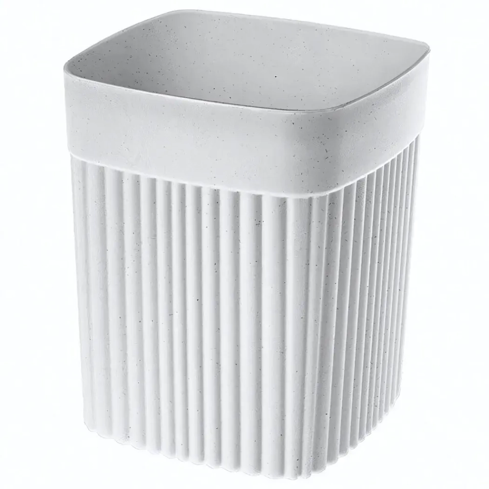 Стаканчик для зубных щеток 9*9*11см «VELVET» светло-серый флэк