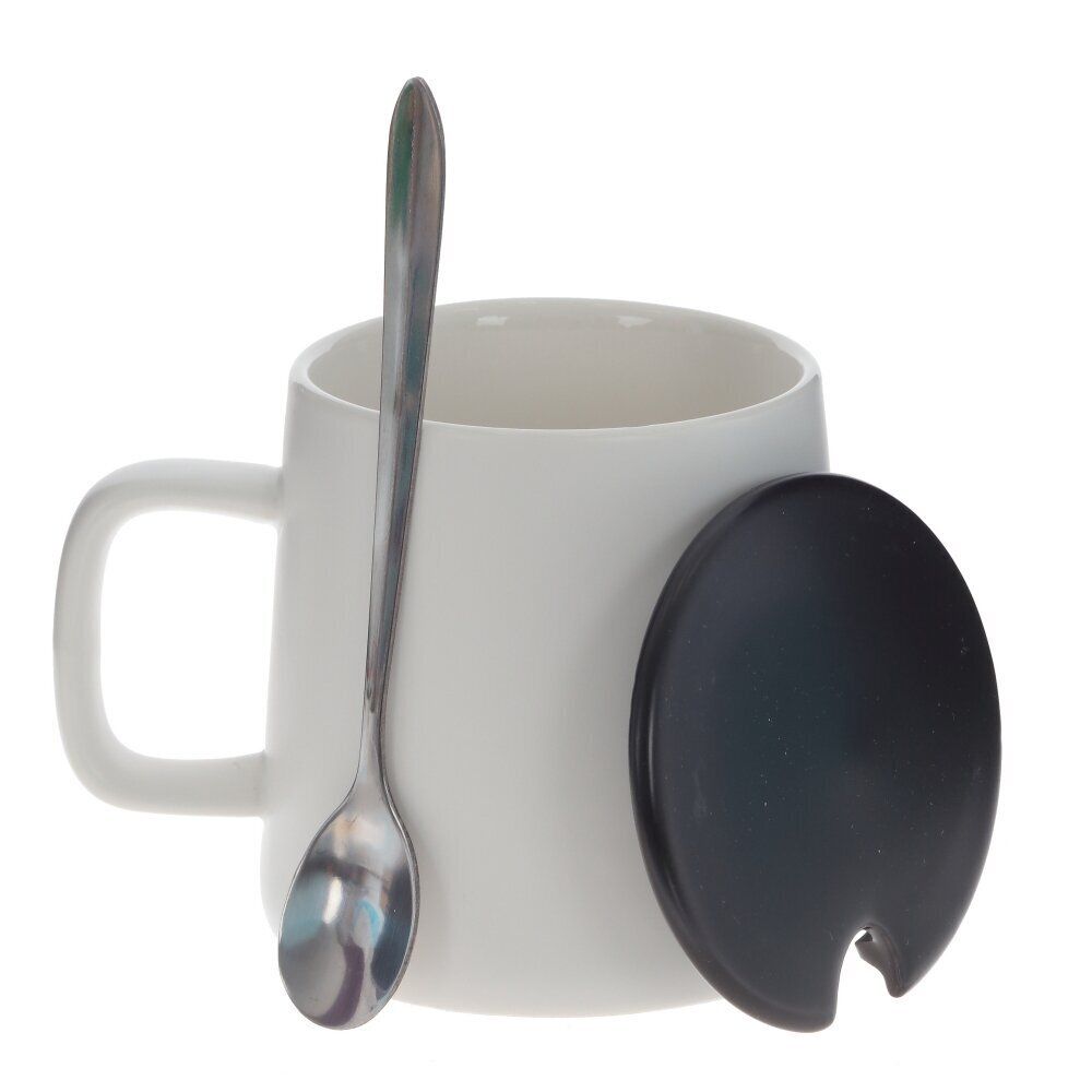 GAEM Кружка с крышкой и ложкой, 400 мл, L12 W9 H9 см