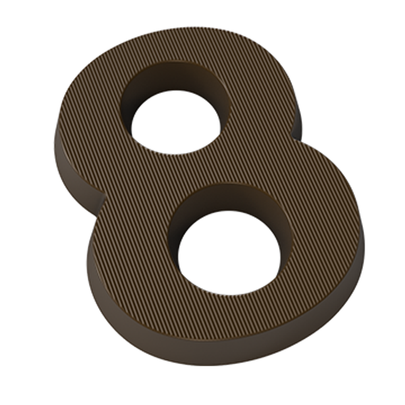 950 | Форма для шоколадных изделий "Цифра-8" (275*135 мм)