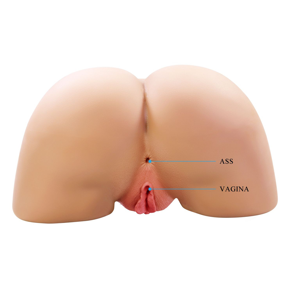 Мастурбатор Olivia Baile с 2 отверстиями и вибрацией, телесный