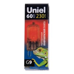 JCD-IR-60-G9 Лампа галогенная инфракрасная для обогрева животных. Картон. ТМ Uniel