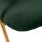 Полубарный стул Turin зеленый велюр с золотыми ножками