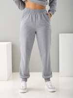 Костюм с брюками КБфл-90М/серый-меланж-п