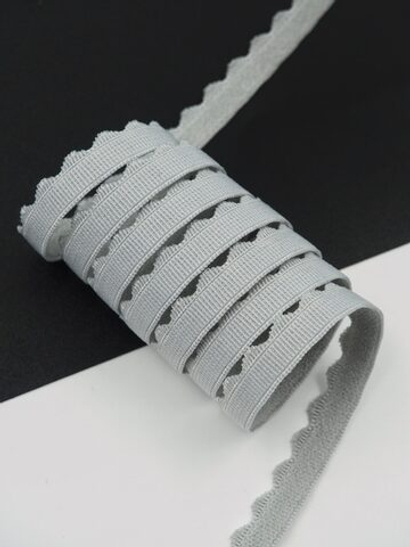 Бельевая резинка светло-серая ширина 8 мм с учетом фестона
