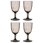 Набор бокалов из акрила hollow для вина, 430 мл, серо-коричневый, 4 шт.