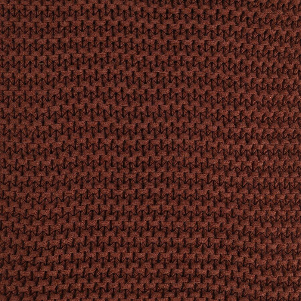 Плед из хлопка жемчужной вязки коричневого цвета из коллекции essential, 130x180 см