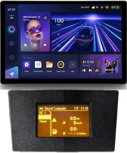 Магнитола для Opel Antara 2006-2015 (перенос БК вниз, черная) - Teyes CC3-2K монитор 13", QLED+2K, Android 10, 4G SIM-слот, CarPlay