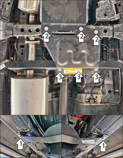 Защита раздаточной коробки, 2 мм, Сталь для Haval H5 2023-н.в., Motodor.73120