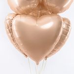 F Шар Сердце 18'' / 46 см, Пудра Макарунс (БГ-15)