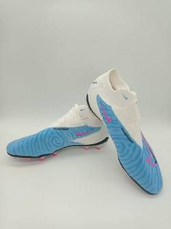 Бутсы Nike Phantom GX FG (Белый+голубой)