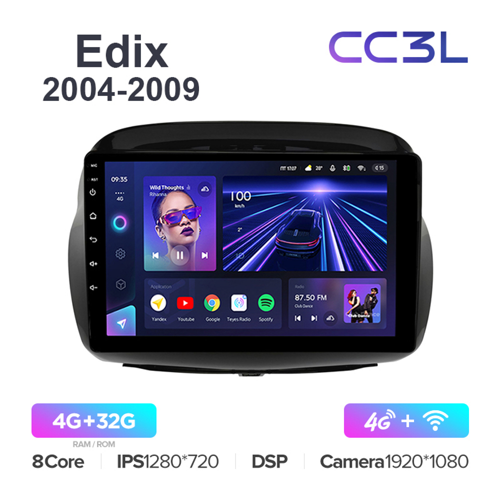Teyes CC3L 10,2"для Honda Edix 2004-2009