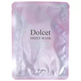 McCoy Тканевая маска для увлажнения и упругости кожи груди Дольсет МакКой- Dolcet Sheet Mask, 4 саше х 2 шт.