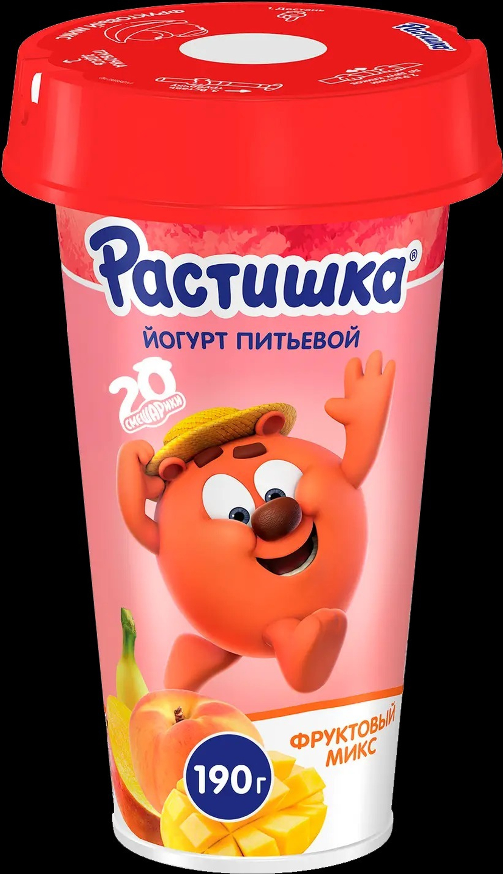 Йогурт питьевой Растишка Манго-Банан-Персик 190г