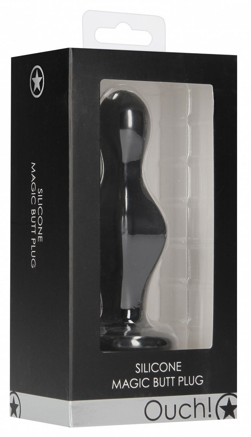 Черная анальная пробка Magic Butt Plug - 11,3 см. (Цвет: черный)