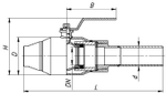Кран шаровый д/газа МАЛЕН КШИ-150с, Ру16